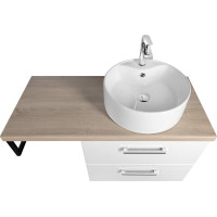 Aqualine VEGA sestava koupelnového nábytku, š. 97, 5 cm, bílá/dub platin VG064-02