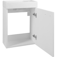 Aqualine ZOJA skříňka s keramickým umyvadlem 40x22 cm, bílá 51049A-02