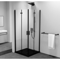 Polysan ZOOM BLACK čtvercový sprchový kout 900x900mm, rohový vstup ZL4915BL-02