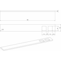 ABELINE police, sklenka + dávkovač/černá, 800mm, rockstone, bílá mat AE802-0101-03