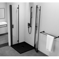 Polysan ZOOM BLACK čtvercový sprchový kout 800x800mm, rohový vstup ZL4815BL-02
