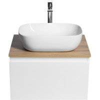 Aqualine ALTAIR skříňka s deskou 58 cm, bílá/dub emporio AI263-02