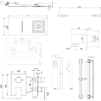 Sapho LATUS podomítkový sprchový set s pákovou baterií, 3 výstupy, chrom 1102-44-01