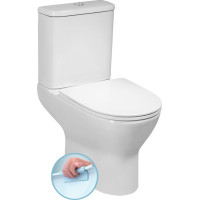 Bruckner DARIO RIMLESS WC kombi mísa s nádržkou, spodní/zadní odpad, bílá 201.431.4