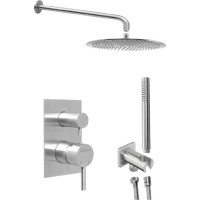 Sapho MINIMAL podomítkový sprchový set s pákovou baterií, 2 výstupy, nerez mat MI042-01