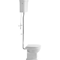 GSI CLASSIC WC mísa s nádržkou, spodní odpad, bílá-chrom WCSET21-CLASSIC-SO