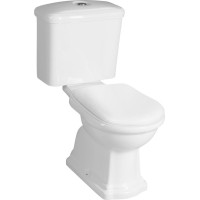 Kerasan RETRO WC kombi, zadní odpad, bílá-chrom WCSET02-RETRO-ZO