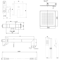 Sapho LATUS podomítkový sprchový set s pákovou baterií, 2 výstupy, chrom 1102-42-01