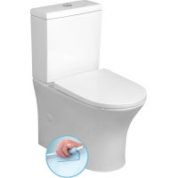 Bruckner LEON RIMLESS WC kombi mísa s nádržkou, spodní/zadní odpad, bílá 201.437.4