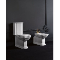 Kerasan WALDORF WC kombi, spodní/zadní odpad, bílá-chrom WCSET04-WALDORF