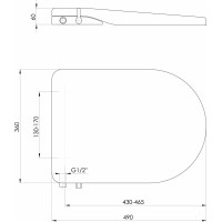 JALTA WC kombi, Rimless, s bidetovým sedátkem CLEAN STAR, spodní/zadní odpad, bílá LB402-1