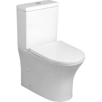Bruckner LEON RIMLESS WC kombi mísa s nádržkou, spodní/zadní odpad, bílá 201.437.4