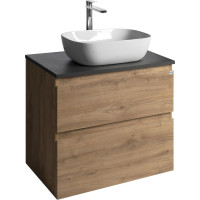 Aqualine ALTAIR skříňka s deskou 68 cm, dub emporio/antracit břidlice AI370-02