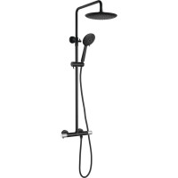 Sapho SOLARIS sprchový sloup s termostatickou baterií, černá mat/chrom WD139BC