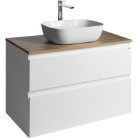 Aqualine ALTAIR skříňka s deskou 87, 5 cm, bílá/dub emporio AI290-02