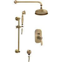 Sapho KIRKÉ podomítkový sprchový set s pákovou baterií, 2 výstupy, bronz KI42B-01