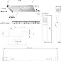 Sapho KIMURA podomítkový sprchový set s termostatickou baterií, box, 3 výstupy, chrom KU383-21