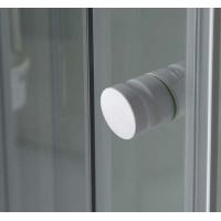 Aqualine AIGO čtvrtkruhový sprchový box 900x900x2040 mm, bílý profil, čiré sklo YB93