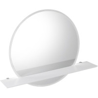 Sapho VISO kulaté zrcadlo s LED osvětlením a policí ø 60cm, bílá mat VS060-01