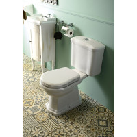 Kerasan RETRO WC kombi, zadní odpad, bílá-chrom WCSET02-RETRO-ZO