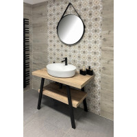 Sapho TWIGA umyvadlový stolek 90x72x50 cm, černá mat/dub Rover VC442-90-4