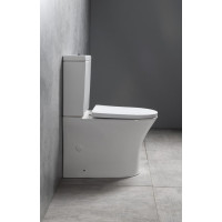 Bruckner LEON RIMLESS WC kombi mísa s nádržkou, spodní/zadní odpad, bílá 201.437.4