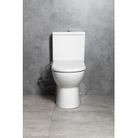 JALTA WC kombi, Rimless, s bidetovým sedátkem CLEAN STAR, spodní/zadní odpad, bílá LB402-1