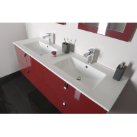 Sapho Koupelnový set MITRA 120, dvojumyvadlo, bordo KSET-007