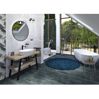 Sapho TWIGA umyvadlový stolek 110x72x50 cm, černá mat/dub Rover VC453-110-4