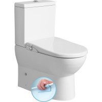 JALTA WC kombi, Rimless, s bidetovým sedátkem CLEAN STAR, spodní/zadní odpad, bílá LB402-1