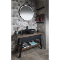 Sapho TWIGA umyvadlový stolek 120x72x50 cm, černá mat/dub Rover VC453-120-4