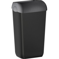 MARPLAST COLORED odpadkový koš nástěnný s víkem 23l, ABS, Soft Touch, černá mat A74201NE-1