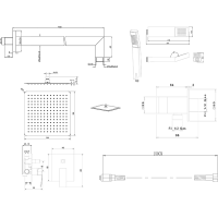 Sapho GINKO podomítkový sprchový set s pákovou baterií, 2 výstupy, chrom 1101-42-21