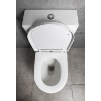 Bruckner LEON RIMLESS WC kombi mísa s nádržkou, spodní/zadní odpad, bílá 201.437.4