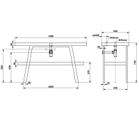 Sapho TWIGA umyvadlový stolek 130x72x50 cm, černá mat/dub starobílý VC453-130-5