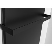 Sapho ENIS koupelnový sálavý topný panel 600W, 590x1200 mm, držáky ručníků, IP44, černá mat RH600B-2