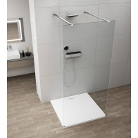 Polysan ESCA CHROME jednodílná sprchová zástěna do prostoru, čiré sklo, 1400 mm ES1014-05