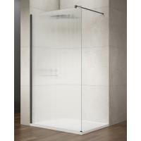 Gelco VARIO BLACK jednodílná sprchová zástěna k instalaci ke stěně, sklo nordic, 1200 mm GX1512-06