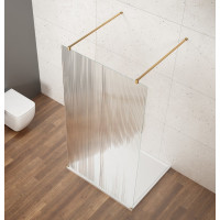 Gelco VARIO GOLD MATT jednodílná sprchová zástěna do prostoru, sklo nordic, 700 mm GX1570-09