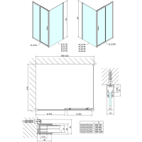 Polysan EASY obdélníkový sprchový kout 1000x900mm, čiré sklo L/P varianta EL1015EL3315