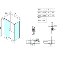 Gelco Fondura obdélníkový sprchový kout 1400x900mm L/P varianta GF5014GF5090