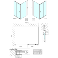 Polysan EASY obdélníkový sprchový kout 1100x900mm, čiré sklo L/P varianta EL1115EL3315