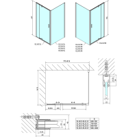 Polysan EASY obdélník/čtverec sprchový kout pivot dveře 800-900x900mm L/P varianta EL1615EL3315