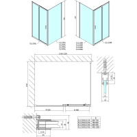 Polysan EASY obdélníkový sprchový kout 1200x800mm L/P varianta, sklo Brick EL1238EL3238