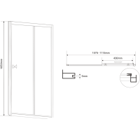 Aqualine AMADEO obdélníkový sprchový kout 1100x800 mm, L/P varianta, sklo Brick BTS110BTP80