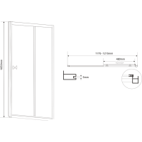 Aqualine AMADEO obdélníkový sprchový kout 1200x800 mm, L/P varianta, sklo Brick BTS120BTP80