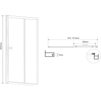 Aqualine AMADEO obdélníkový sprchový kout 1000x900 mm, L/P varianta, sklo Brick BTS100BTP90
