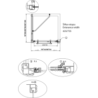 Gelco ANTIQUE čtvercový sprchový kout, 900x900 mm, R varianta GQ1390RCGQ5690C