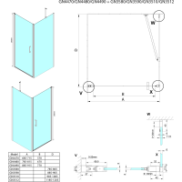 Gelco LORO obdélníkový sprchový kout 800x1000mm GN4480-01