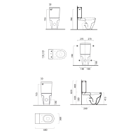 GSI PURA WC kombi, spodní/zadní odpad, bílá ExtraGlaze WCSET881711-PURA